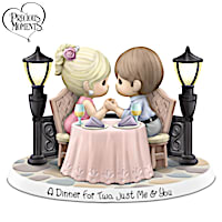 Precious Moments "A Dinner For Two" Illuminated Figurine