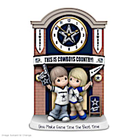 Dallas Cowboys Porcelain Clock With Quartz Movement