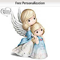 Personalized Porcelain Daughter Angel Figurine Plays Music
