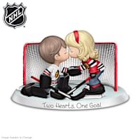 Chicago Blackhawks&reg; Two Hearts, One Goal Figurine