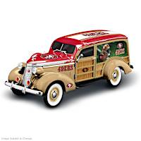 Cruising To Victory 49ers Woody Wagon Sculpture