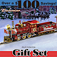 Exclusive Budweiser Illuminated Holiday Express Train Set