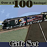 HO-Scale "POW MIA Express" Illuminated Electric Train Set