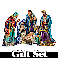 The Jeweled Nativity Figurine Set
