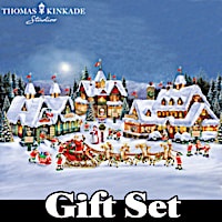 Thomas Kinkade North Pole Village Set