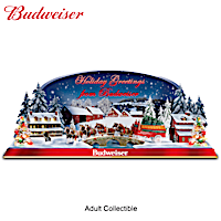 Holiday Budweiser Clydesdales Illuminated Musical Sculpture