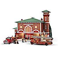 Hometown Heroes Firehouse Sculpture Set