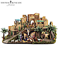 Thomas Kinkade O Little Town Of Bethlehem Nativity Sculpture