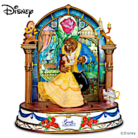 Disney Beauty And The Beast Illuminated Musical Sculpture