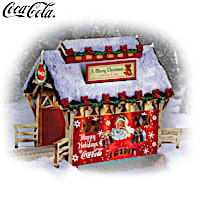 COCA-COLA "Happy Holidays" Light-Up Tunnel Train Accessory