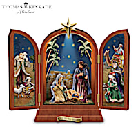 Thomas Kinkade Triptych Cabinet Sculpture