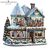 Thomas Kinkade Twas The Night Before Christmas Collectible Story House