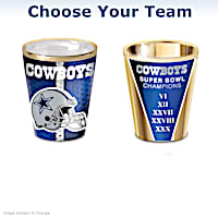 NFL Shot Glasses With Colorful Finishes: Choose Your Team