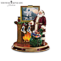 Thomas Kinkade Illuminated Santa Figurine Collection