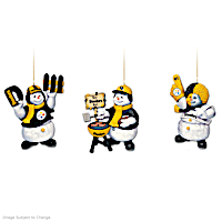 Officially Licensed Pittsburgh Steelers Snowmen Ornaments