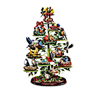 Songbird Figurine Collection With Musical Tabletop Tree