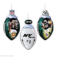 NFL Licensed New York Jets Jingle Bell Ornaments