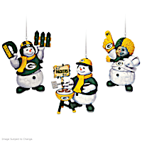 Officially Licensed Green Bay Packers Snowmen Ornaments