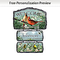 Personalized Hautman Brothers Songbird Art Welcome Sign