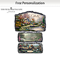 Personalized Thomas Kinkade Seasonal Art Welcome Sign