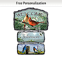 Personalized Hautman Brothers Songbird Art Welcome Sign