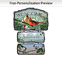 Personalized Hautman Brothers Songbird Art Welcome Sign