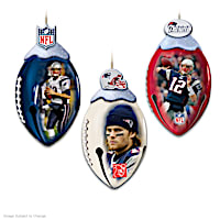 NFL Licensed New England Patriots Jingle Bell Ornaments
