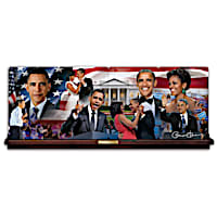 Barack And Michelle Obama Panorama Plates Honor Milestones
