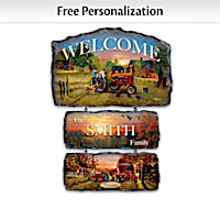 "Farmall Traditions" Personalized Seasonal Welcome Sign