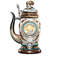 Genuine Buffalo Nickel Coin Porcelain Stein Collection
