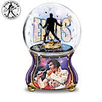 Elvis Presley Burning Love Musical Glitter Globe Collection