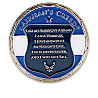 U.S. Air Force Challenge Coin Collection With Display Case