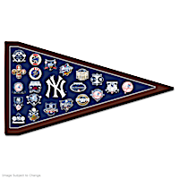 Yankees Tribute Pin Collection With Pennant Display