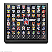 Super Bowl Pin Collection With Display & Replica Tickets