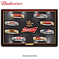 "Budweiser: The King Of Beers" Knife Collection With Display