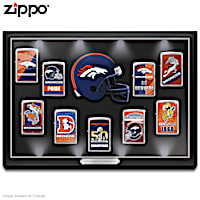 Denver Broncos Zippo&reg; Collection With Lighted Display