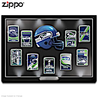 Seahawks Zippo® Lighter Collection With Lighted Display