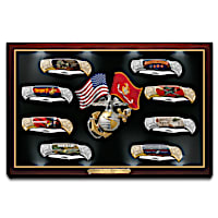 "USMC: Semper Fi" Knife Collection With Illuminated Display