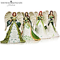 Thomas Kinkade Irish-Inspired Remembrance Angel Figurines