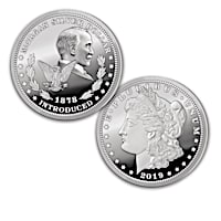 Morgan Silver Dollar U.S. History Proof Coins With Display