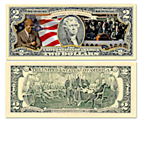 JFK Legacy $2 Bills Currency Collection With Display Box
