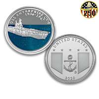 WWII U.S. Navy Aircraft Carrier Silver-Plated Proof Coins