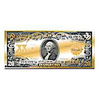 24K-Gold Vintage Banknote Tribute With Collector's Folder