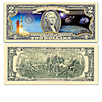 U.S. Space Race $2 Bills Collection With Display Box