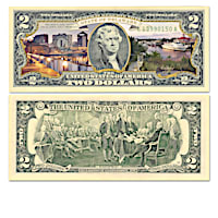 The U.S. $2 Statehood Bills Collection With Display Box