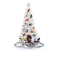 Chirping Motion-Activated Lighted Songbird Christmas Tree