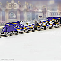 Baltimore Ravens Electric Train With Lighted Locomotive