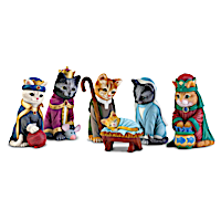 The PURR-fect Christmas Pageant Nativity Figurine Collection