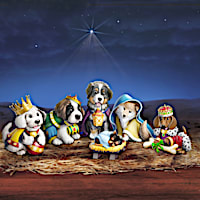 Puppy Nativity Pageant Figurine Collection