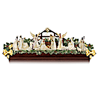 Garland Collection With Lights And Nativity Figurines